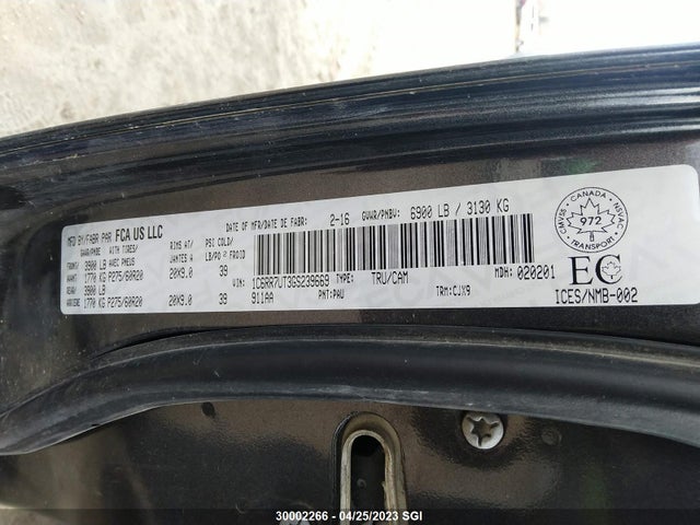 1C6RR7UT3GS239669 RAM 1500 Sport