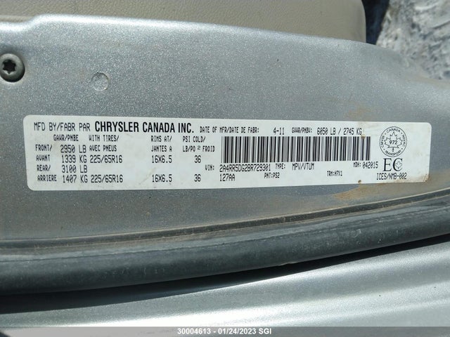 2A4RR5DG2BR729301 Chrysler Town & Country Touring