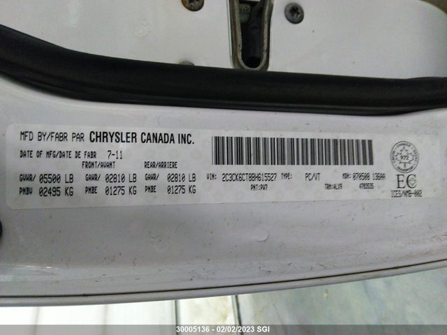 2C3CK6CT8BH615527 Chrysler 300C