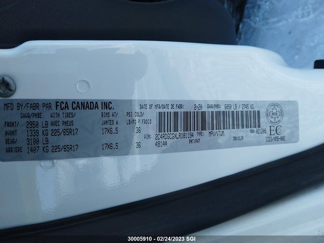 Dodge Grand Caravan Sxt 2020 2C4RDGCGXLR181194 Image 9