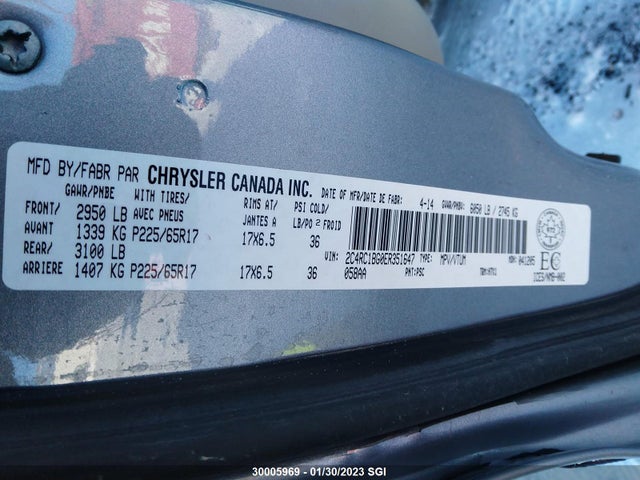 2C4RC1BG0ER351647 Chrysler Town & Country Touring