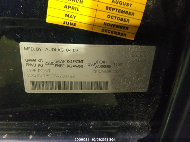 WAUGL78E07A258793 Audi New S4 Quattro