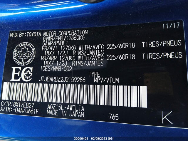 JTJBARBZ2J2159286 Lexus Nx 300/base/f Sport