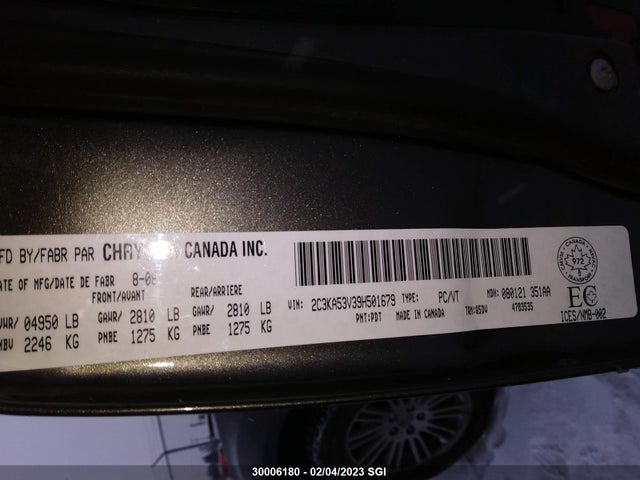 2C3KA53V39H501679 Chrysler 300 Touring