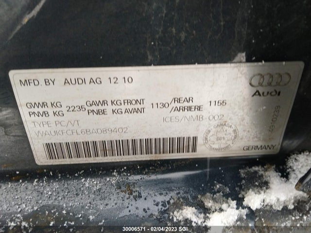 WAUKFCFL6BA089402 Audi A4 Prestige