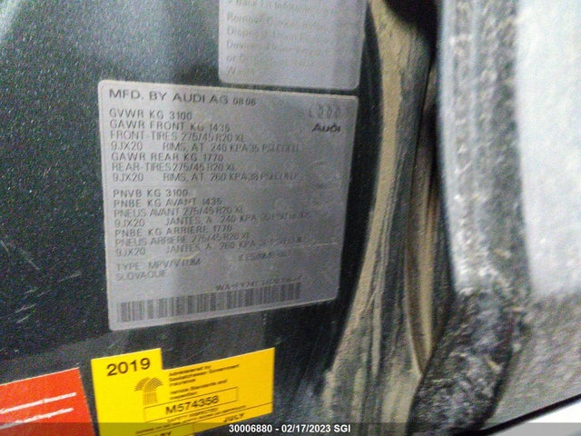 WA1EY74L37D039674 Audi Q7 3.6 Quattro Prem S-line