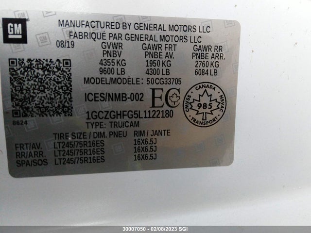 Chevrolet EXPRESS G3500 2020 1GCZGHFG5L1122180 Image 9