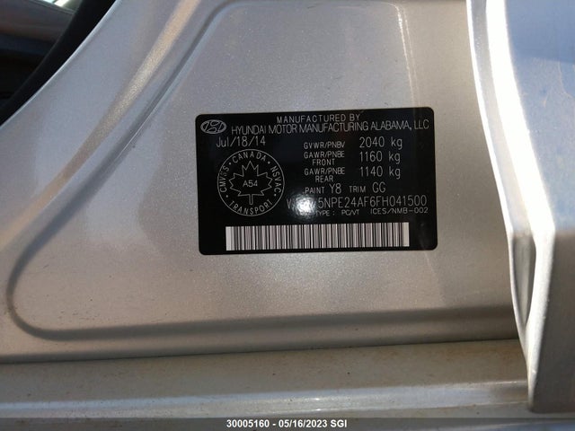 Hyundai dohc gdi theta-ii 2015 5NPE24AF6FH041500 Image 27
