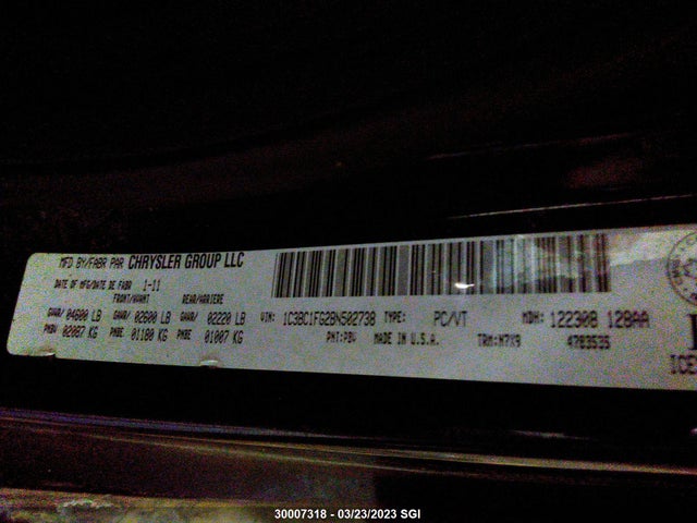 1C3BC1FG2BN502738 Chrysler 200 Touring