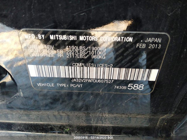 JA32V2FW7DU607527 Mitsubishi Lancer Se