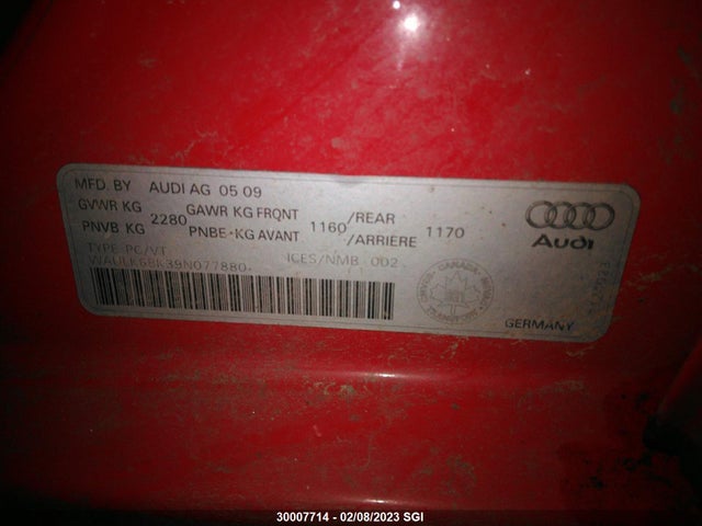 WAULK68K39N077880 Audi A4 3.2 Quattro