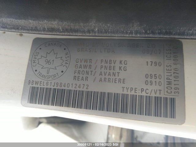 Volkswagen CITY GOLF 2008 9BWEL61J984012472 Image 10