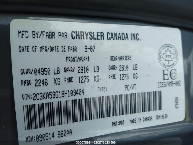 2C3KA53G18H103404 Chrysler 300 Touring