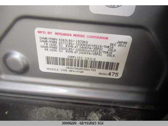 JA4AJ3AU8CZ601753 Mitsubishi RVR SE