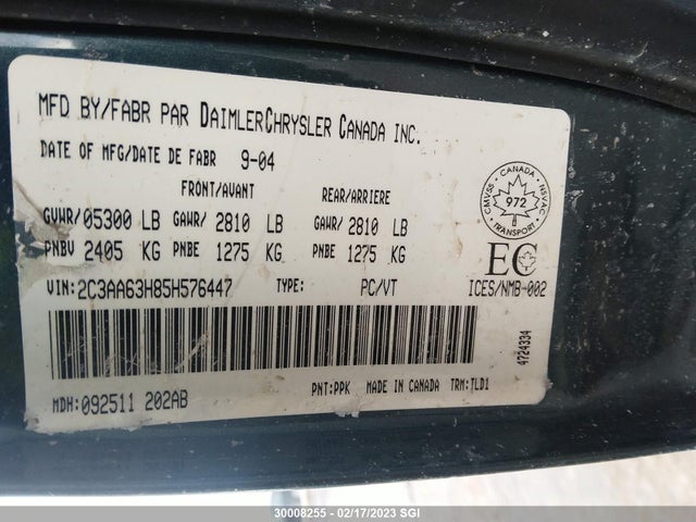 2C3AA63H85H576447 Chrysler 300C