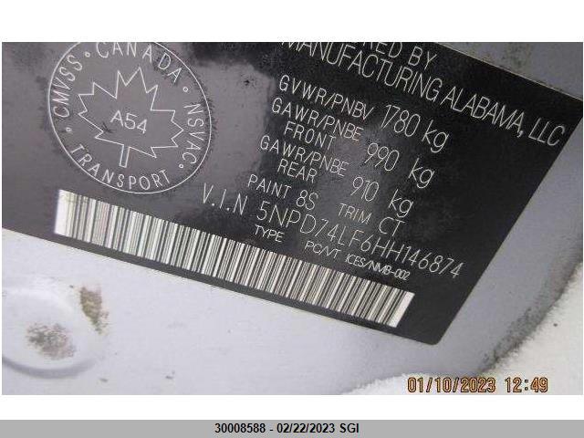 Hyundai ELANTRA SE 2017 5NPD74LF6HH146874 Image 3