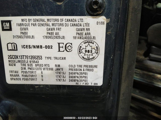 Chevrolet Silverado K1500 2006 2GCEK13T761266253 Image 10