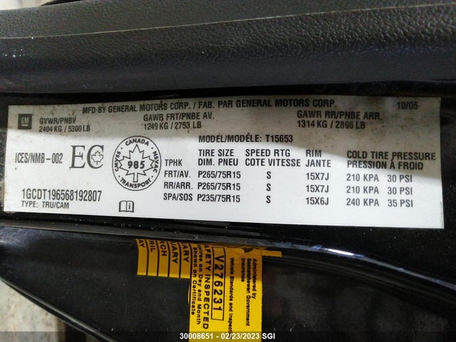Chevrolet Colorado 2006 1GCDT196568192807 Image 10