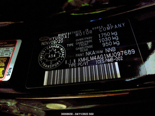 Hyundai ELANTRA SEL 2021 KMHLM4AG1MU097689 Image 10
