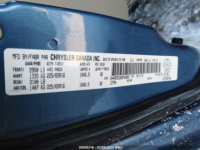 2A4RR5DGXBR760893 Chrysler Town & Country Touring