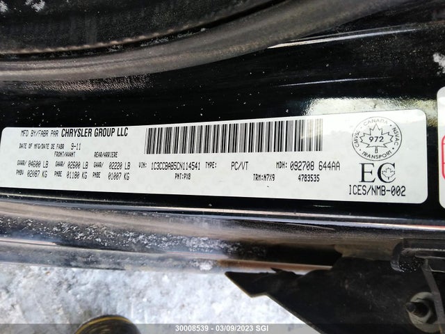 Chrysler 200 LX 2012 1C3CCBAB5CN114541 Image 10