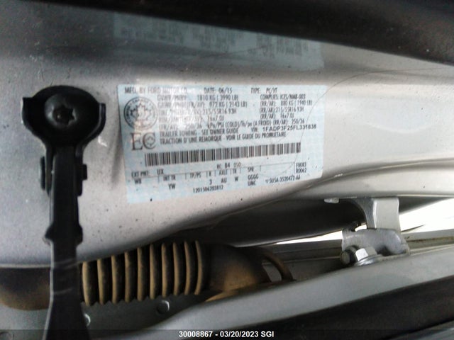Ford FOCUS SE 2015 1FADP3F25FL331838 Image 9