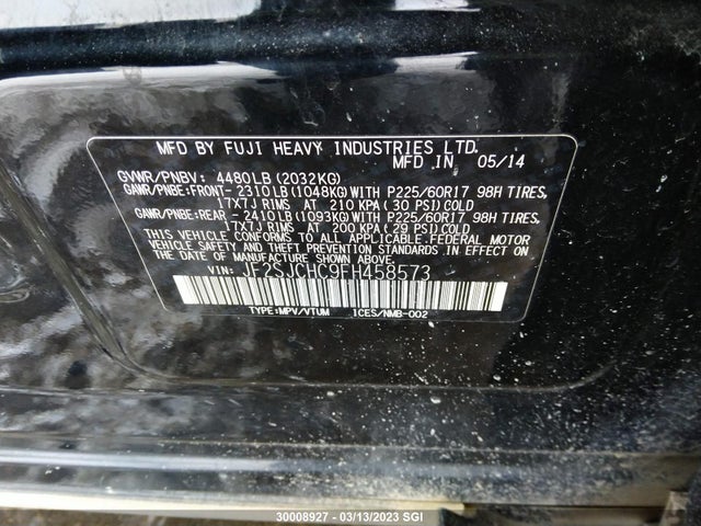 JF2SJCHC9FH458573 Subaru Forester 2.5i Limited