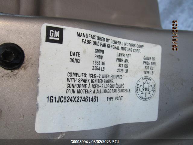 Chevrolet Cavalier Cng 2002 1G1JC524X27461461 Image 7