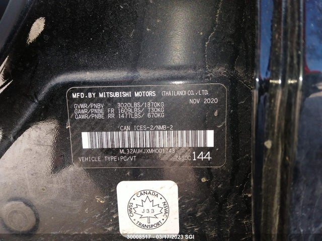 ML32AUHJXMH001743 Mitsubishi Mirage Es/le