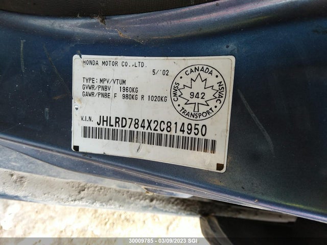 Honda CR-V LX 2002 JHLRD784X2C814950 Image 10