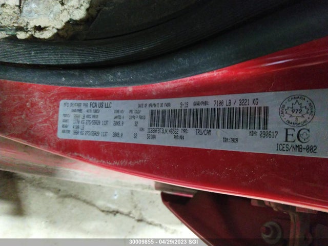 1C6SRFBT3LN146562 RAM 1500 Big Horn/lone Star