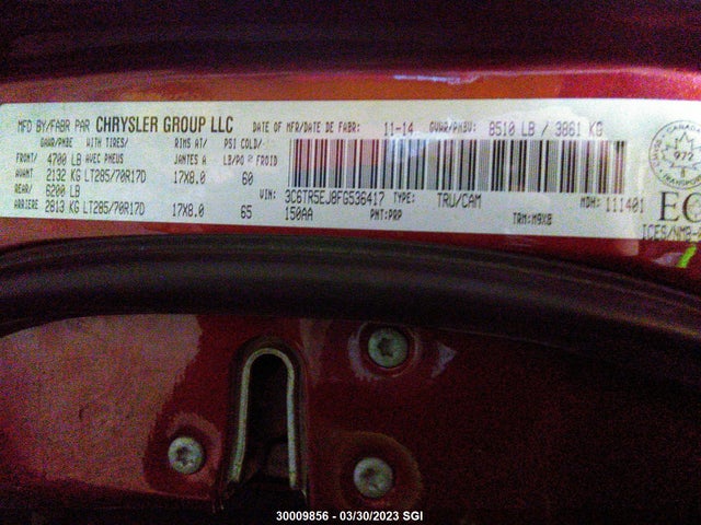 3C6TR5EJ8FG536417 RAM 2500 Powerwagon
