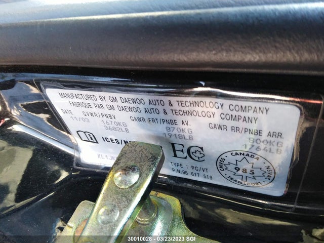 Chevrolet Optra Ls 2004 KL1JK52Z74K949649 Image 10