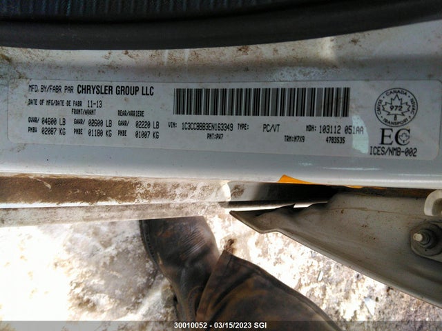 1C3CCBBB3EN163349 Chrysler 200 Touring