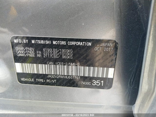 JA32V2FW1HU607707 Mitsubishi Lancer Es/se/sel