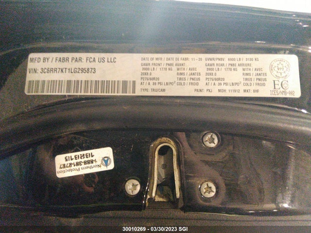 3C6RR7KT1LG295873 RAM 1500 Classic Tradesman/express