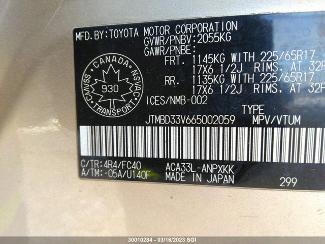 Toyota RAV4 2006 JTMBD33V665002059 Image 10