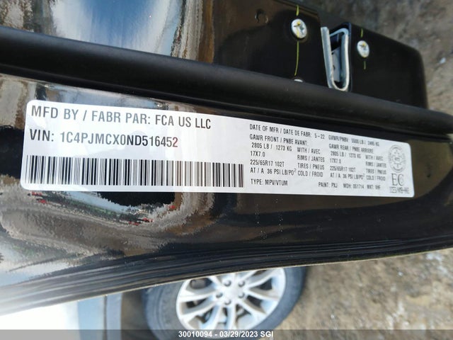 1C4PJMCX0ND516452 Jeep Cherokee Latitude/x