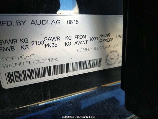 WAUHFCFL7GN004299 Audi A4 Progressiv Plus
