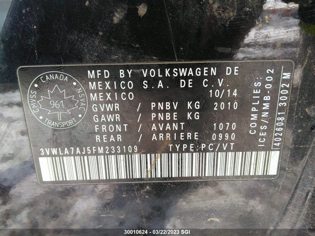Volkswagen JETTA TDI 2015 3VWLA7AJ5FM233109 Image 9