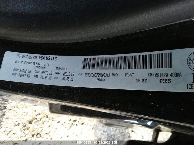 1C3CCCAB7GN103343 Chrysler 200 Limited