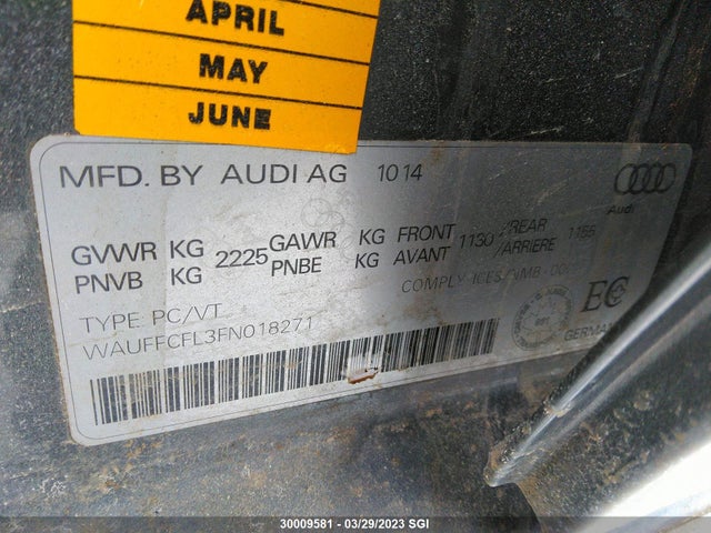 WAUFFCFL3FN018271 Audi A4 Premium Plus