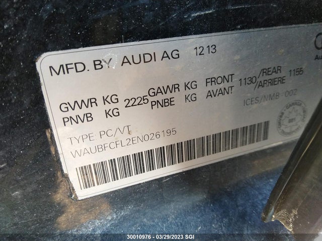WAUBFCFL2EN026195 Audi A4 PREMIUM