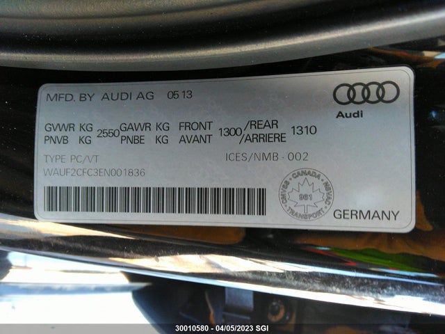 WAUF2CFC3EN001836 Audi S6