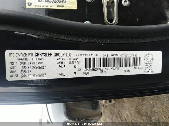1C4NJDAB8ED568653 Jeep Compass Sport