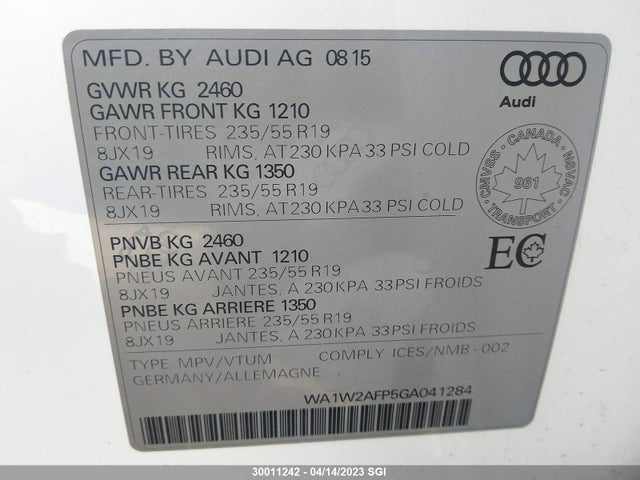 WA1W2AFP5GA041284 Audi Q5 Technik/s-line