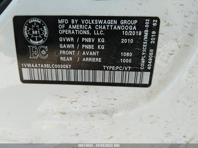 1VWAA7A35LC003057 Volkswagen PASSAT S