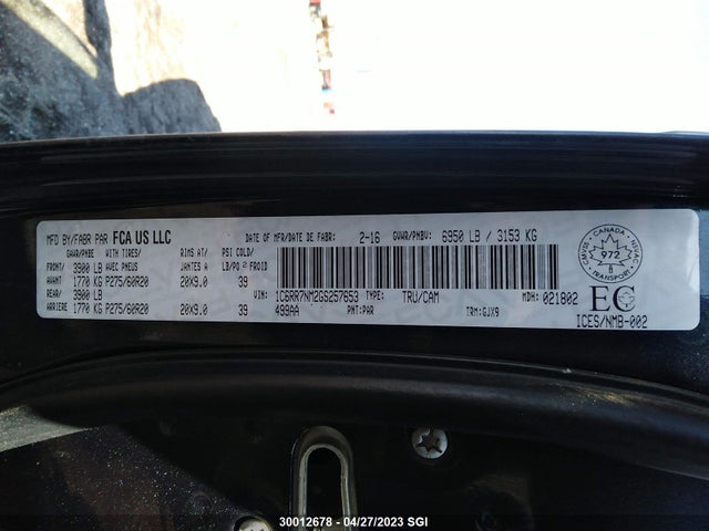 RAM 1500 Laramie 2016 1C6RR7NM2GS257653 Image 10