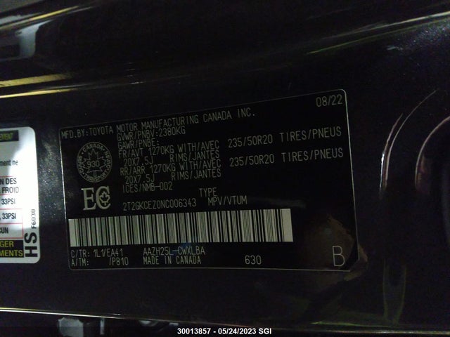 2T2GKCEZ0NC006343 Lexus NX 350H
