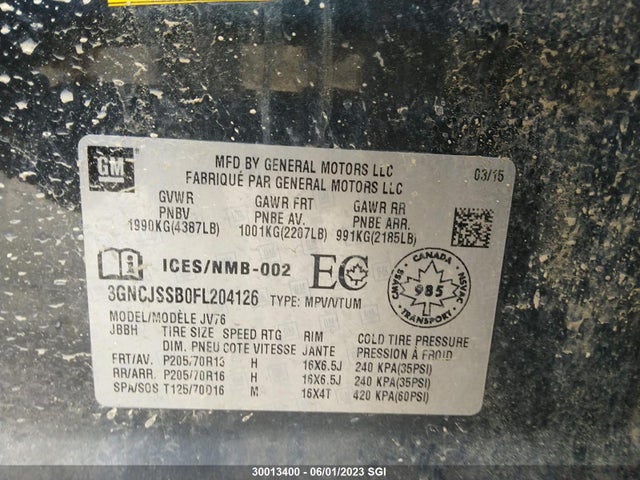 Chevrolet LUV 2015 3GNCJSSB0FL204126 Image 26